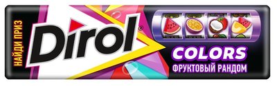 Dirol Жевательная резинка Dirol Colors "Фруктовый рандом", 13,6гр 7622201461072