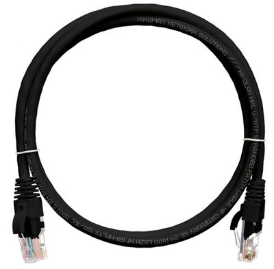 NIKOMAX Кабель патч-корд U/UTP 5e кат. 0.15м. NikoMax NMC-PC4UD55B-001-BK 
