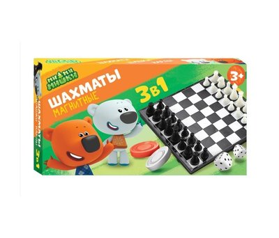 Играем Вместе Играем вместе Шахматы магнитные Ми-ми-мишки 3в1 G049-H37025-R2 G049-H37025-R2