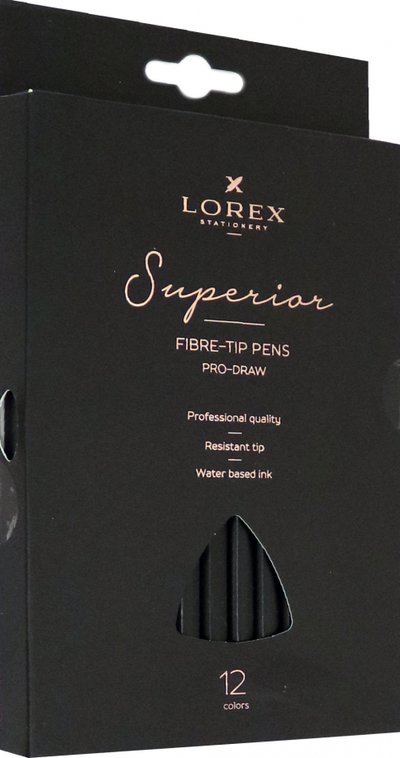 Lorex Фломастеры 12 цветов SUPERIOR (LXFPPD12-SP) Lorex 