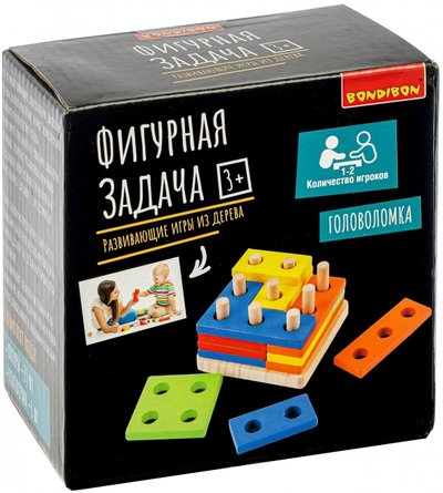Bondibon Головоломка игра из дерев "Фигурная задача" (ВВ4862) Bondibon 