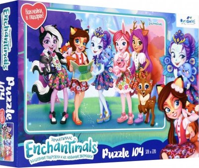 ОРИГАМИ Enchantimals. Пазл-104 "Лесная прогулка" (04705) ОРИГАМИ 