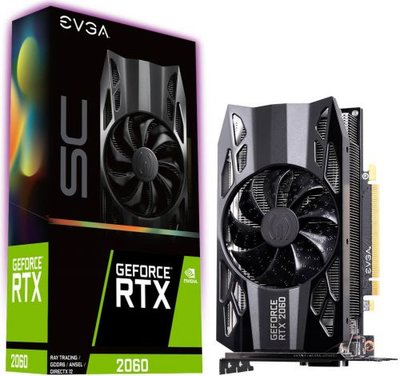 EVGA Видеокарта PCI-E EVGA 6G GDDR6 192bit DVI-D HDMI DP GeForce RTX 2060 SC GAMING (06G-P4-2062-KR) 06G-P4-2062-KR