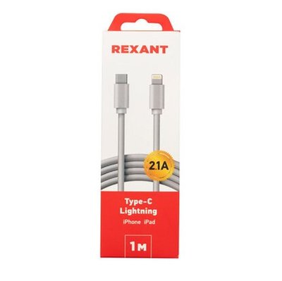 Rexant Кабель REXANT Type-C-Lightning 2A 1 м белый 