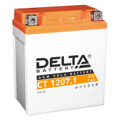 Delta Battery Аккумулятор для мотоциклов DELTA BATTERY 7Ач 100A CT 1207.1 