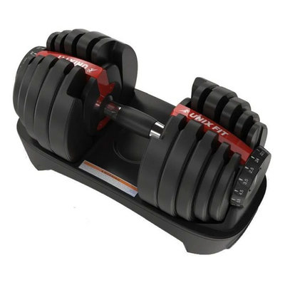 UnixFit Гантель Unixfit 1гант. 24кг обрезин. черный/красный DBREGU24 