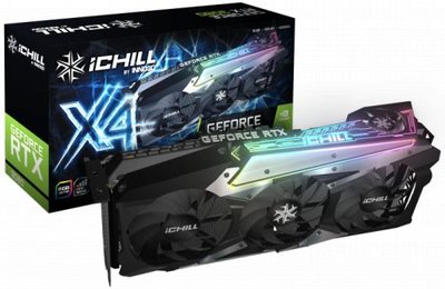Inno3D Видеокарта PCI-E Inno3D 10GB GDDR6X 320bit 8nm 1440/19000MHz 3*DP/HDMI RTL GeForce RTX 3080 iChill X4 LHR (C30804-106XX-1810VA36H) C30804-106XX-1810VA36H