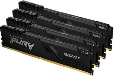 Kingston Модули памяти Kingston Fury Beast 64Gb PC25600 DDR4 KIT4 KF432C16BB1K4/64 KF432C16BB1K4/64