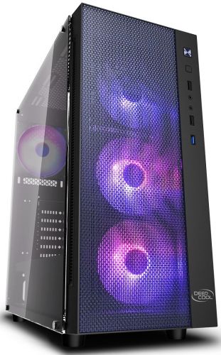 DeepCool Корпус eATX Deepcool черный, без БП, боковое окно из закаленного стекла, USB 3.0, 2*USB 2.0, audio MATREXX 55 MESH ADD-RGB 4F 
