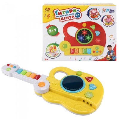 ABtoys Развивающая игрушка ABtoys для малышей Гитара и музыкальный центр 2 в 1 PT-01374