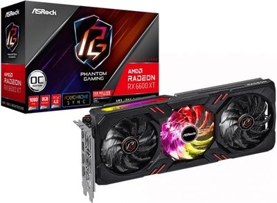 AsRock Видеокарта PCI-E ASRock 8GB GDDR6 128bit 7nm 2064/16000MHz HDMI/3*DP Radeon RX 6600 XT Phantom Gaming D (RX6600XT PGD 8GO) RX6600XT PGD 8GO
