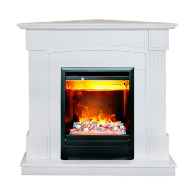 Real-Flame Пристенный электрокамин Real-Flame Andrea Corner STD/EUG WT (WT-F513) с очагом 3D Olympic 