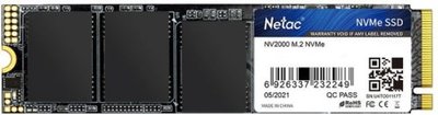 Netac Накопитель SSD M.2 2280 Netac NV2000 1TB PCIe Gen3*4 NVMe 3D TLC 2500/2100MB/s MTBF 2M NT01NV2000-1T0-E4X 