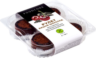 Foodcode Рулет FOODCODE Вишня-шоколад 70г*4шт 