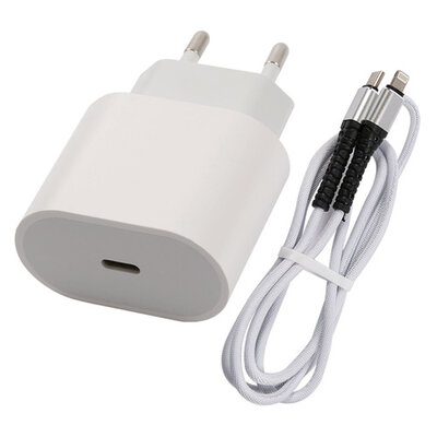 RedLine Сетевое зарядное устройство Redline PD1-5A, USB type-C, 8-pin Lightning (Apple), 3A, белый УТ000027297 