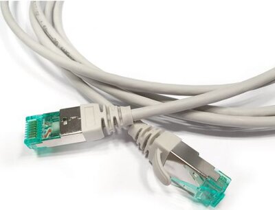 Hyperline Кабель патч-корд S/FTP 6А кат. 1.5м Hyperline PC-LPT-SFTP-RJ45-RJ45-C6A-1.5M-LSZH-GY 