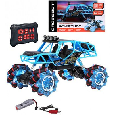 Crossbot Автомодель Crossbot Краулер Дрифткар 870640 (голубой) Краулер Дрифткар 4х4 на радиоуправлении 870640