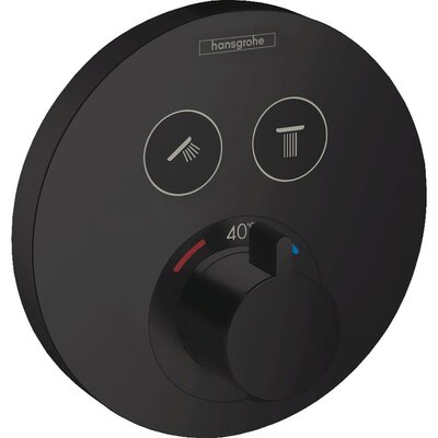Hansgrohe Смеситель для душа Hansgrohe ShowerSelect S 15743670 с термостатом Черный матовый 15743670