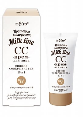 Белита СП ООО СС-крем для лица Сияние совершенства 10 в 1 SPF 15 Milk Line Белита 30 мл Белита СП ООО 578415
