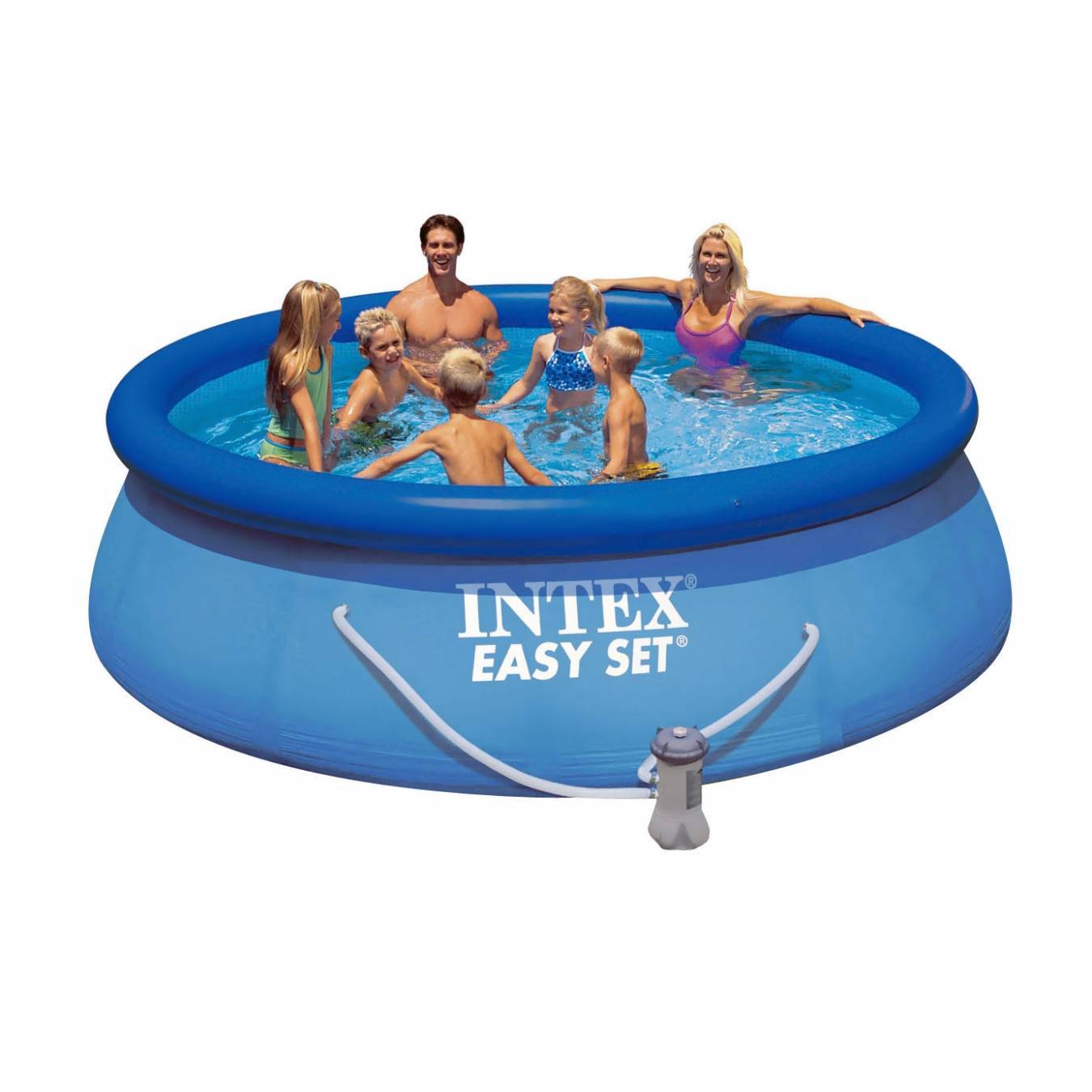 Круглый бассейн с водой. Бассейн Intex easy Set 28132/56422. 28110 Intex. Надувной бассейн Intex 366х91см. Бассейн Интекс 3.05х76.