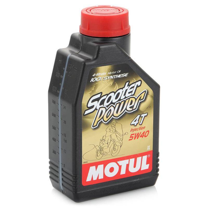 Мотомасла купить. 105958 Motul. Motul Scooter Power 4t (ma) 5w40, 1л. 100% Синт. (Для 4t скутеров) (масло моторн.). Мотюль 5w40 для мотоцикла. Масло для скутера 4 такта мотюль.