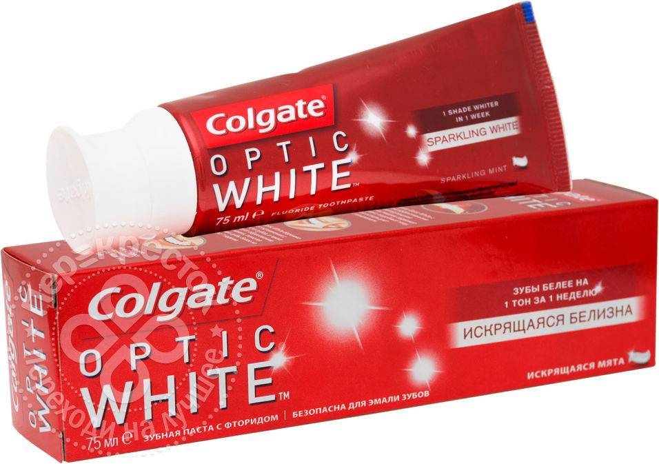 Зубная паста Colgate Optic White Искрящаяся Белизна 75мл Colgate-Palmolive  купить за 378 руб - SKU2707579