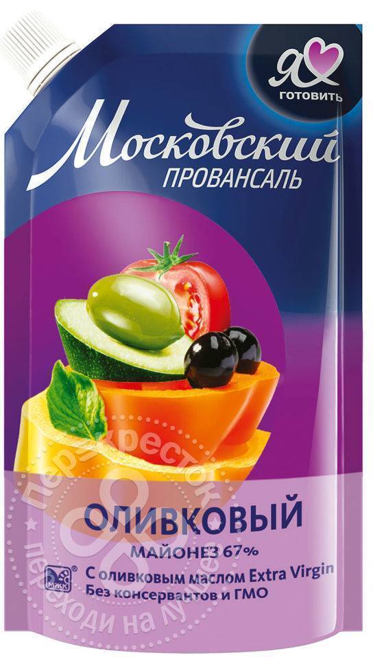 Майонез Московский Провансаль Оливковый 67% 390мл Солнечные продукты где купить 