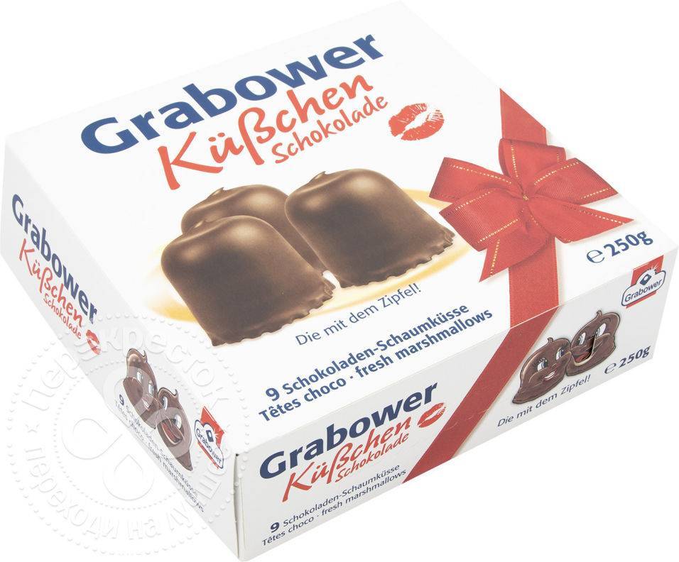 Суфле Grabower Kusschen в шоколадной глазури 250г.