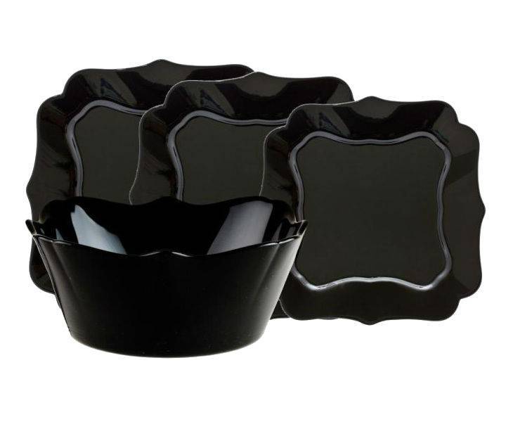 Набор черного. Столовый набор 19 предметов отантик Блэк. Столовый сервиз Luminarc authentic Black. Столовый набор 19 пр. отантик Блэк /Luminarc/. Сервиз Luminarc authentic Black отантик Блэк, 19 предм..
