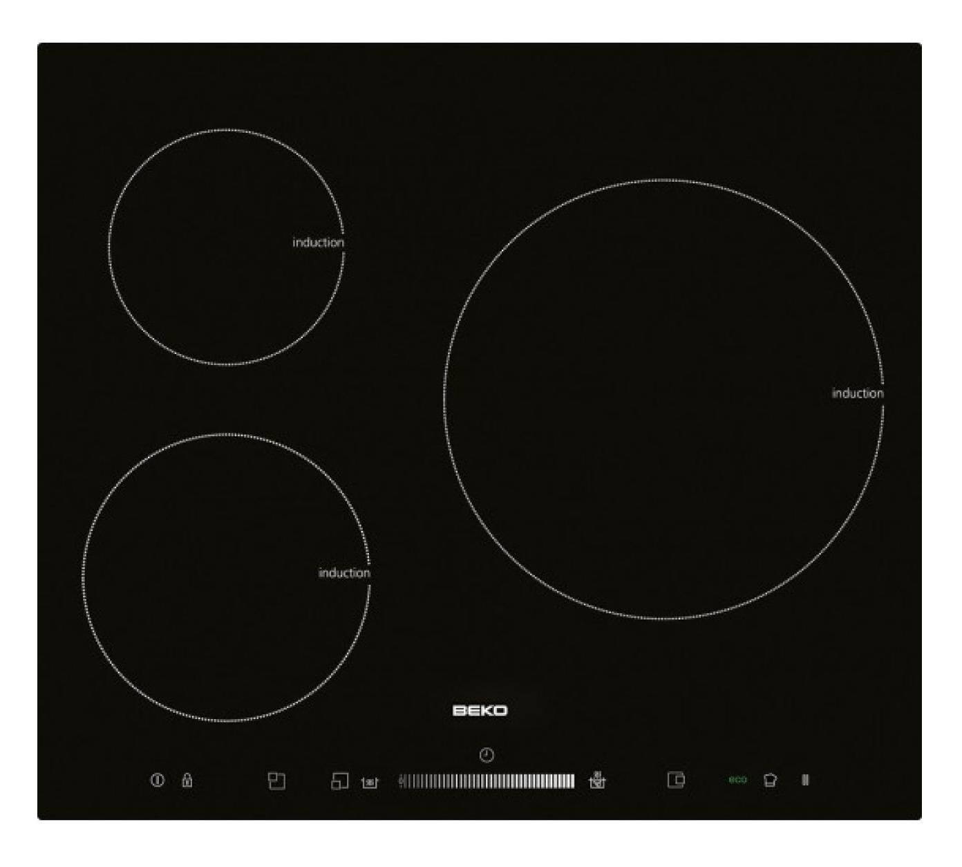 Варочная панель индукционная 3 х. Индукционная варочная панель Beko. Beko hii63500ht. Плиты 3 конфорочные индукционные встраиваемые. Beko панель варочная электрическая встраиваемая.